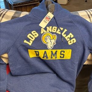NFL Los Angeles Rams Blue and Yellow Hoodie